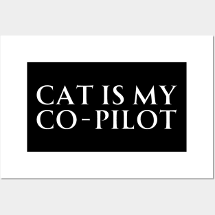 Cat Is My Co-Pilot Posters and Art